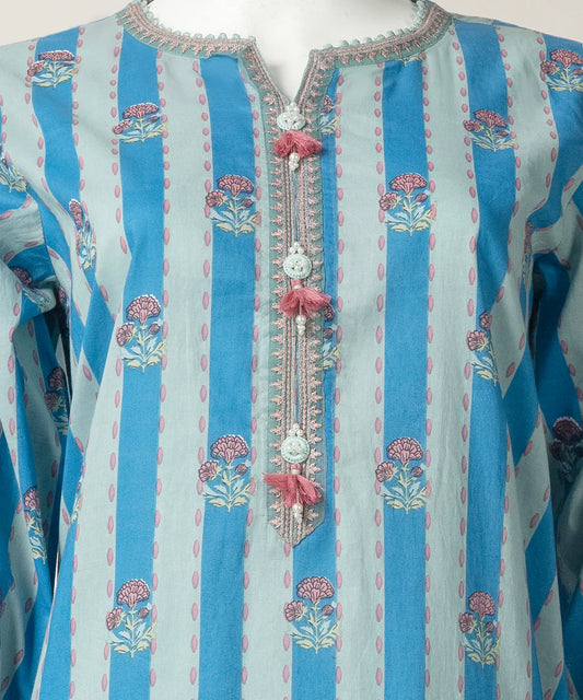 blue lawn embroidered co